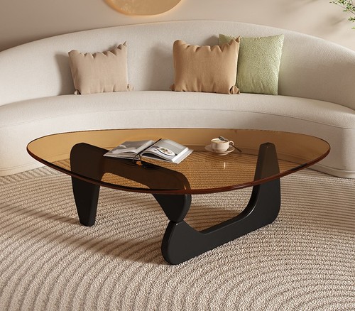 Couchtisch glas holz dreieckig - glas,