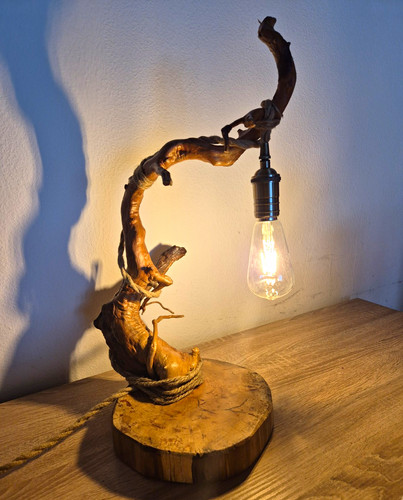 Tischlampe holz ast wurzel - holz,