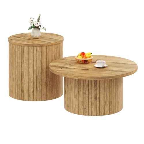 Couchtisch set teilig rund - 2-teilig,