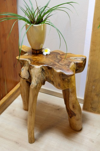 Beistelltisch holz wurzelholz - holz,
