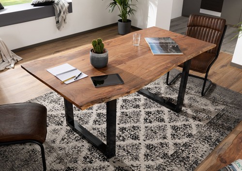 Moderner baumkantentisch holz - moderner,