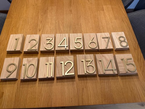 Holz tischnummern 15 - tischnummern, 1-15