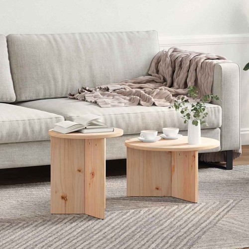 2er set couchtisch - couchtisch, massivholz